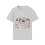 Peace Blooms Here T-Shirt