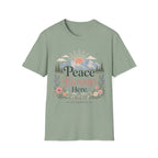 Peace Blooms Here T-Shirt