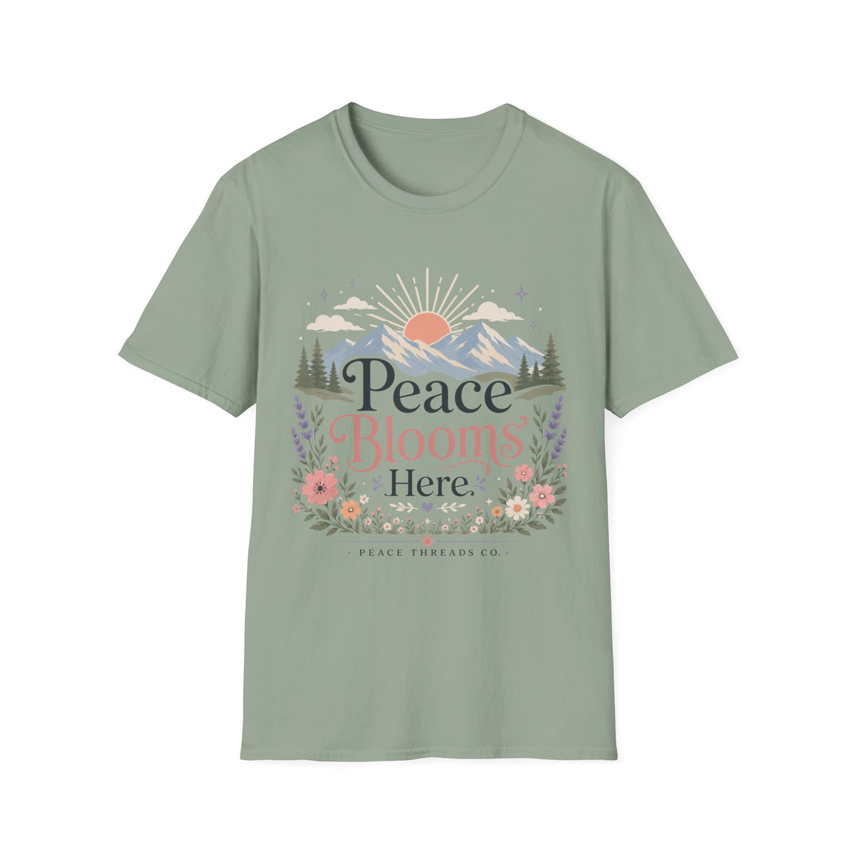 Peace Blooms Here T-Shirt