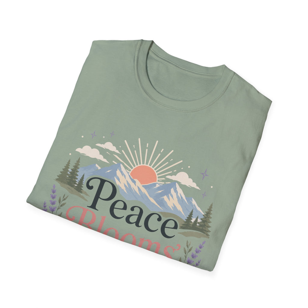 Peace Blooms Here T-Shirt