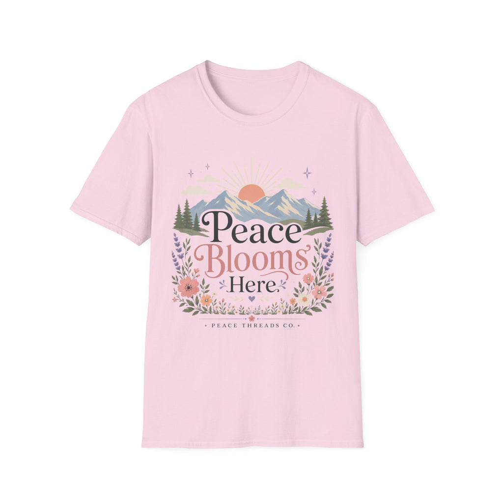 Peace Blooms Here T-Shirt