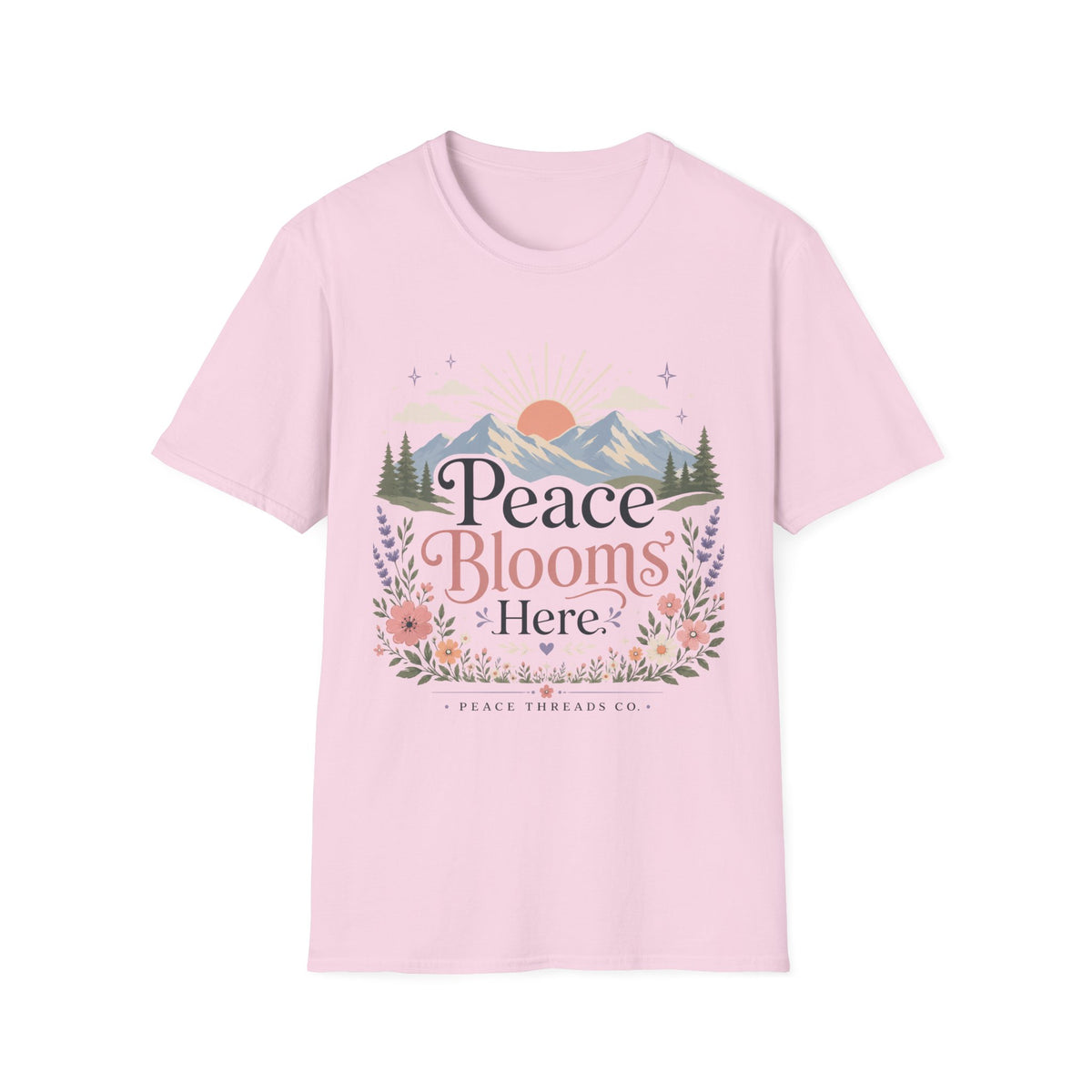 Peace Blooms Here T-Shirt