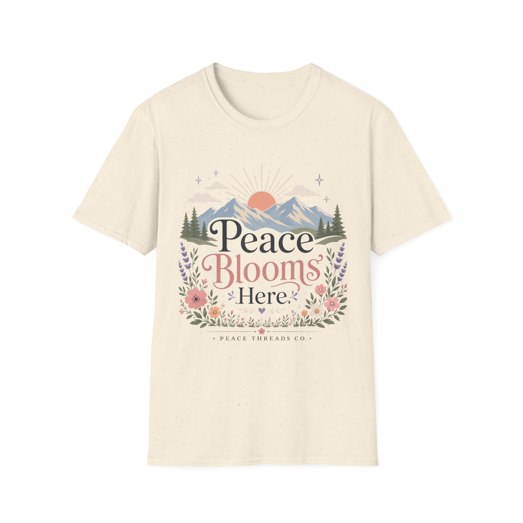 Peace Blooms Here T-Shirt