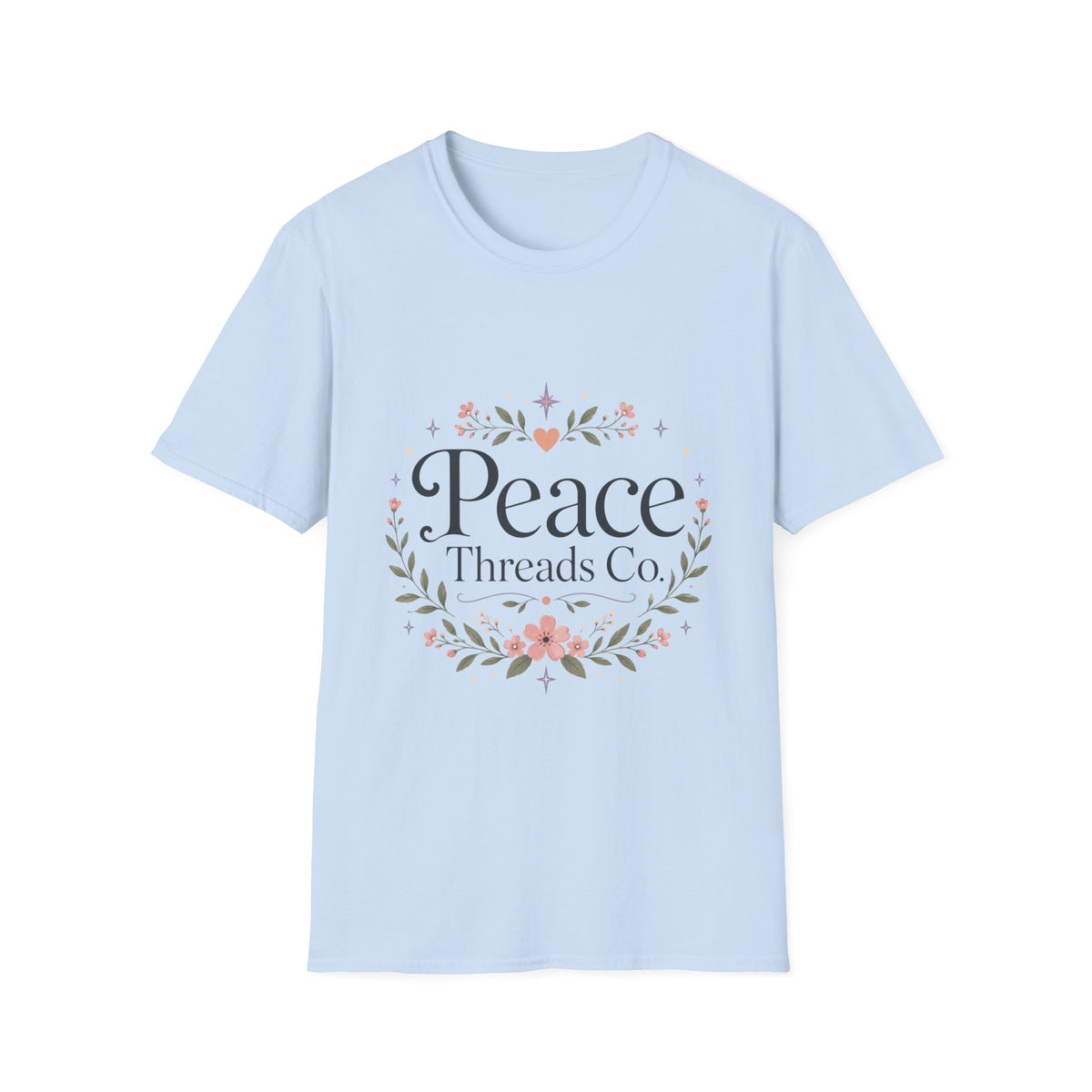 Peace Floral T-Shirt — 'Peace Threads Co' Cottagecore Tee