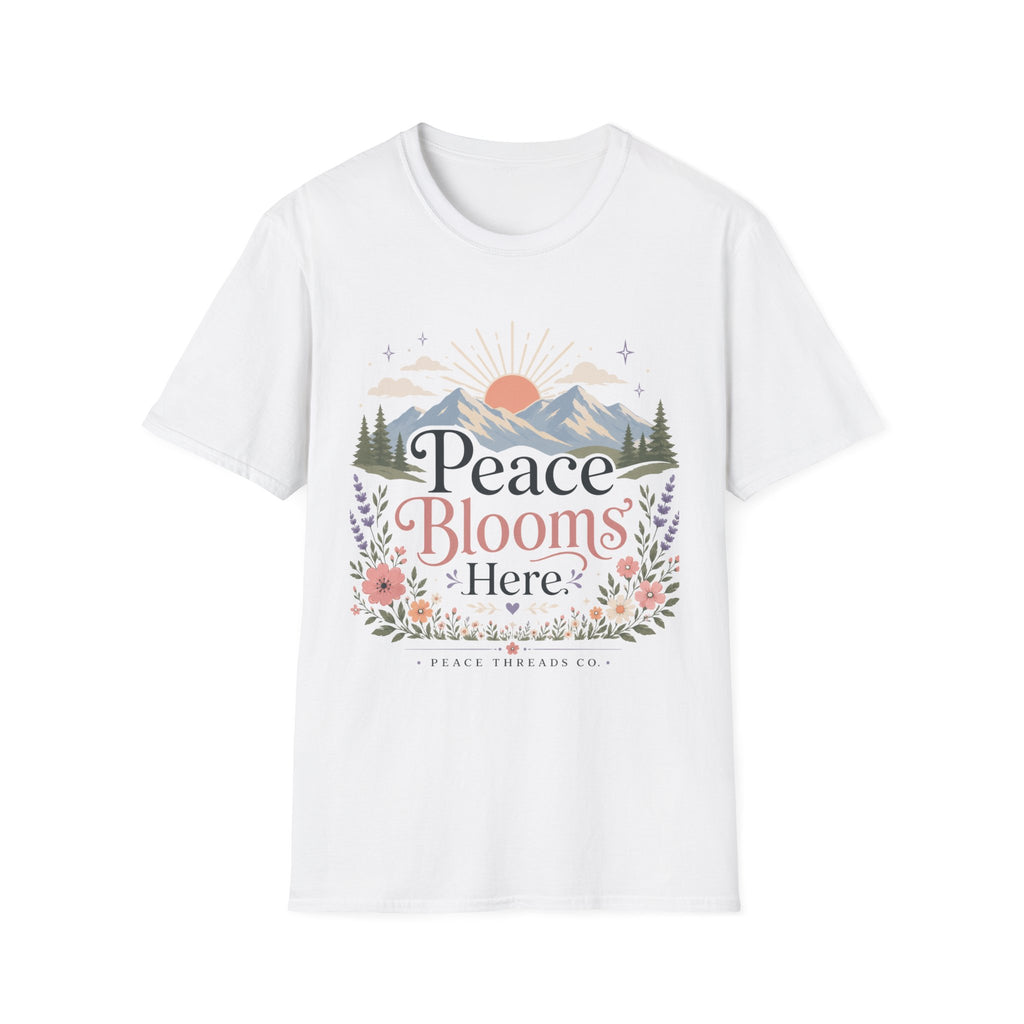 Peace Blooms Here T-Shirt