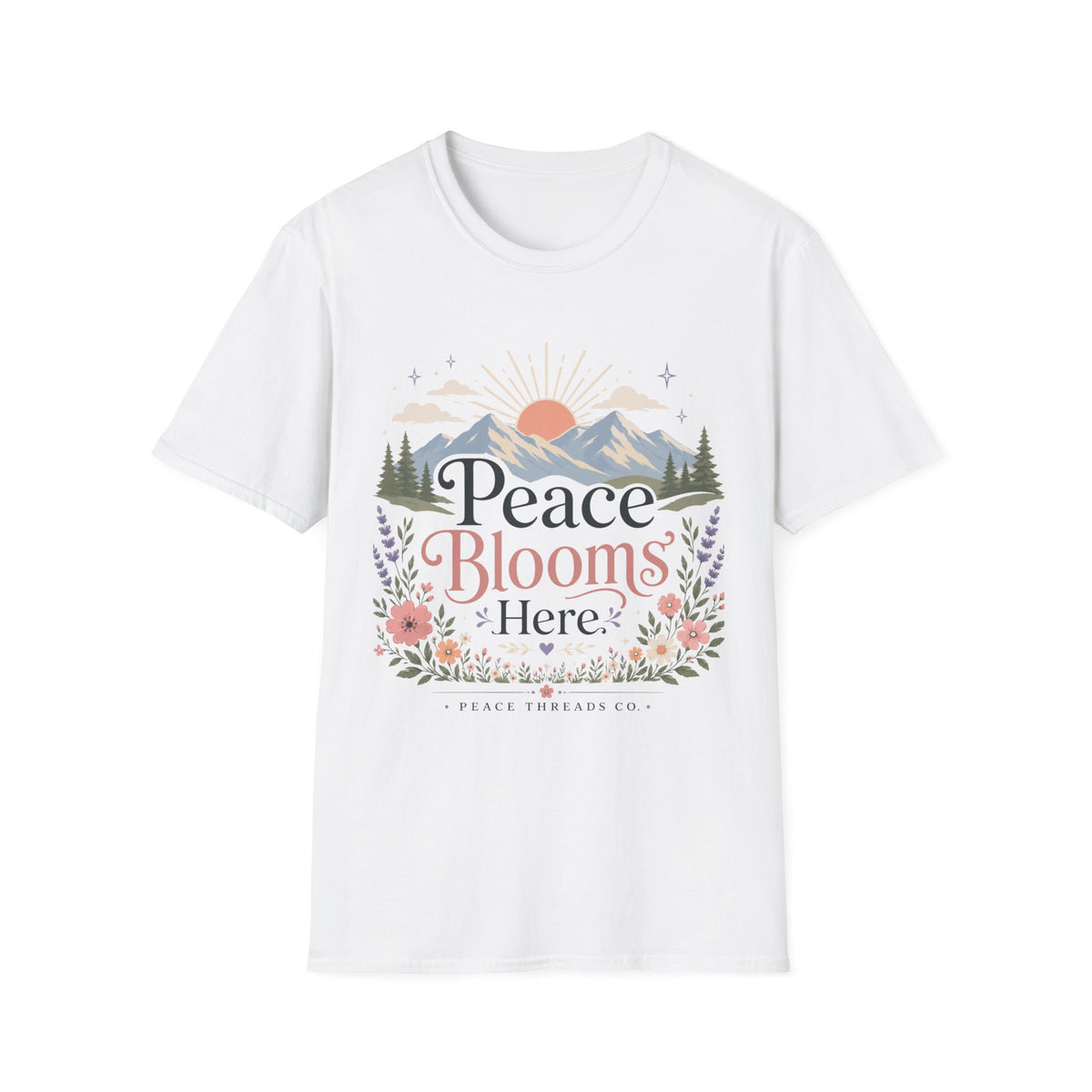 Peace Blooms Here T-Shirt