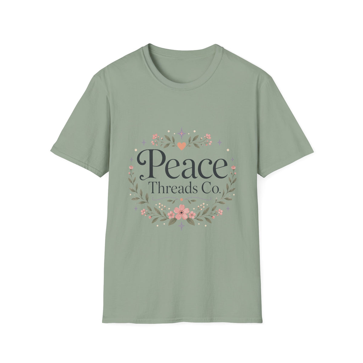 Peace Floral T-Shirt — 'Peace Threads Co' Cottagecore Tee